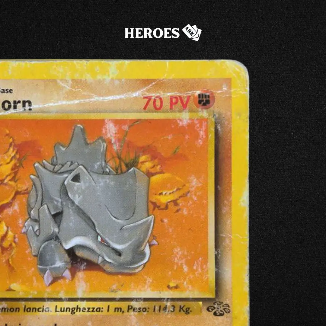 Damaged front view of a trading card from HeroesArk