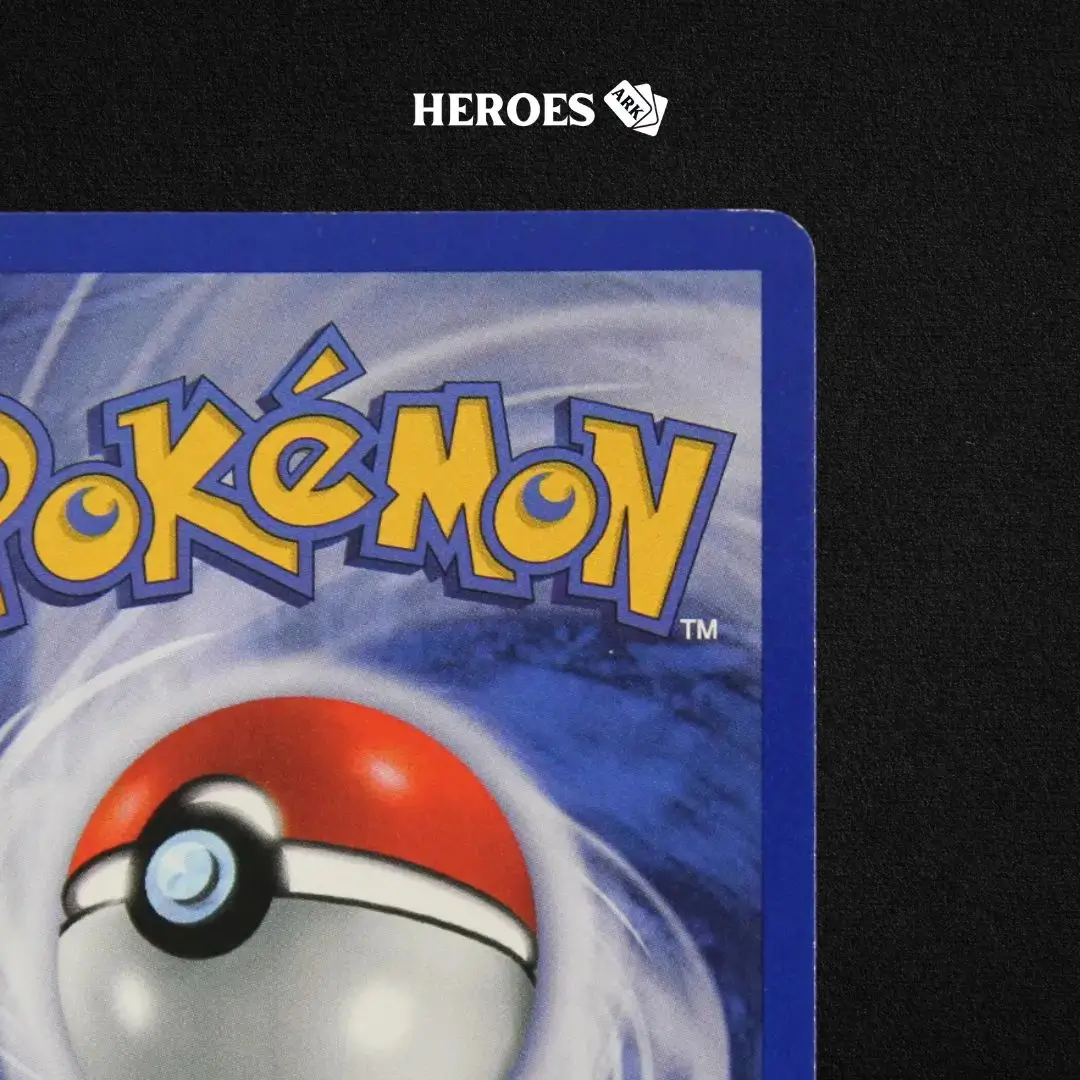 Slightly played back view of a trading card from HeroesArk