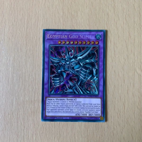 Front view of Egyptian God Slime ultra rare Yu-Gi-Oh card