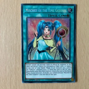 Mischief of the Time Goddess trading card product photo made by Heroes Ark